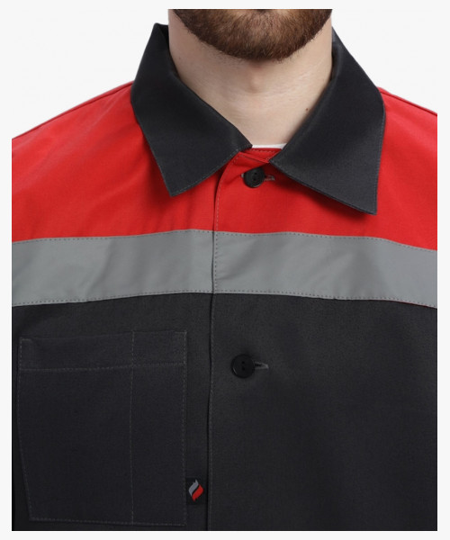 Костюм Лигор-2 СОП (тк.Смесовая,210) п/к, черный/красный