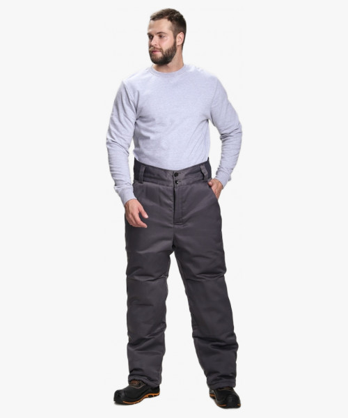 Костюм зимний Флофт-1 (тк.Смесовая,210) брюки, т.серый/св.серый