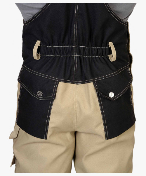 Костюм летний СИРИУС-ВЕСТ-ВОРК куртка кор., п/к бежевый с черным пл. 275 г/кв.м