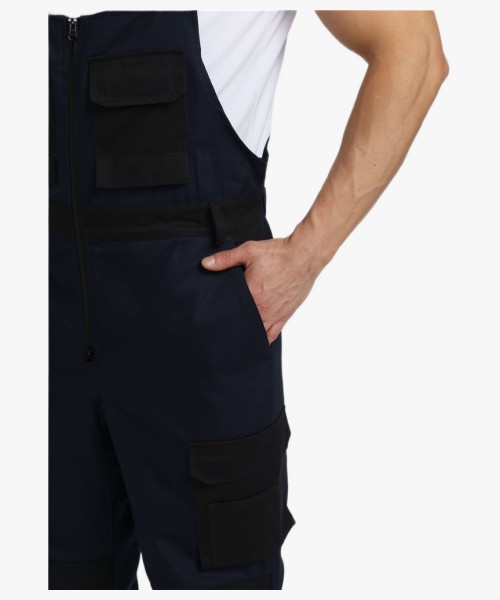 Полукомбинезон Милан NEW CH МВО (тк.Смесовая,270), т.синий/черный