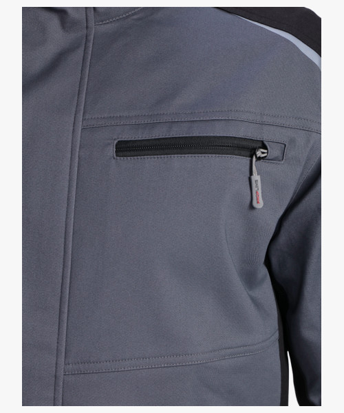 Куртка ProfLineLeader (тк.Хлопок/Спандекс,260), серый/черный