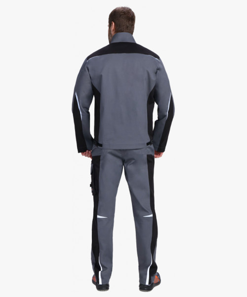 Куртка ProfLineLeader (тк.Хлопок/Спандекс,260), серый/черный