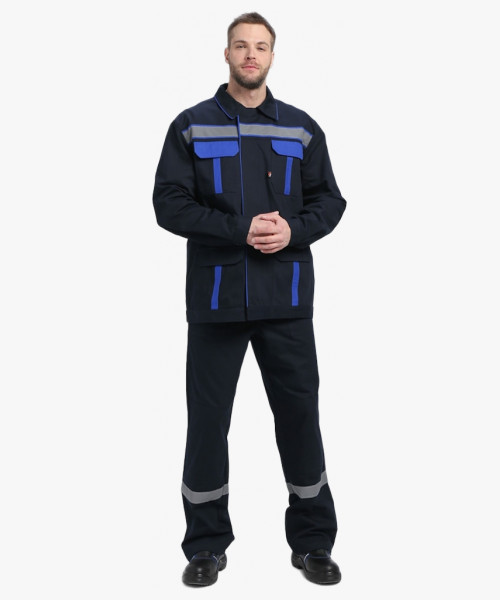 Костюм Итрорис-1 СОП (тк.Саржа,250) брюки, т.синий/васильковый