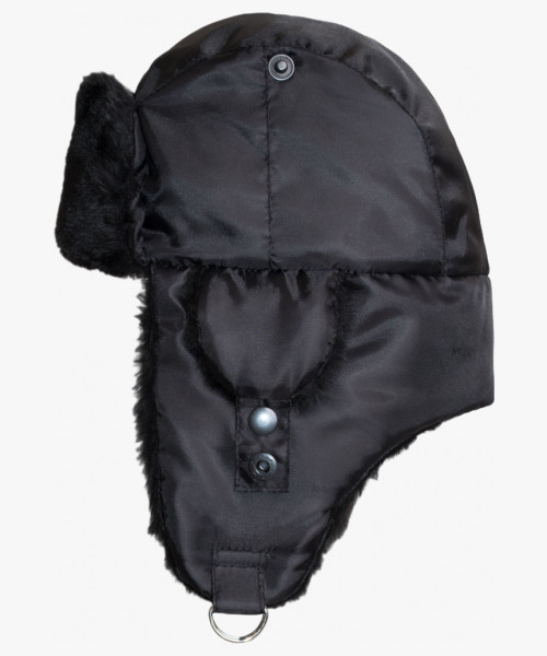 Шапка-ушанка СИРИУС-ЕВРО плюс черная (тк. Оксфорд)