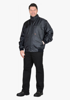 Куртка СИРИУС-ПИКНИК демисезон. укороченная (тк. Оксфорд, пл. 140), черная