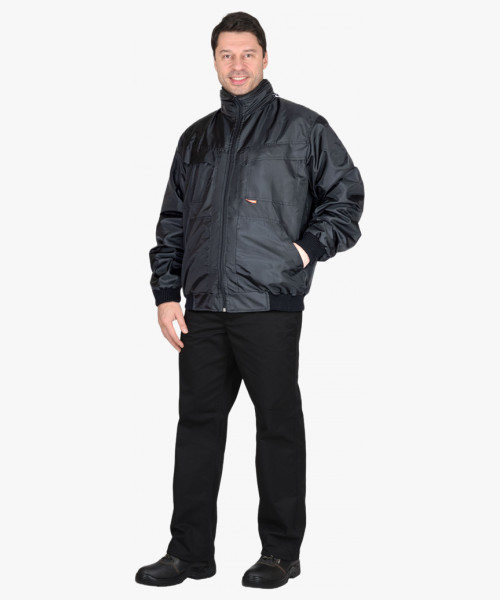 Куртка СИРИУС-ПИКНИК демисезон. укороченная (тк. Оксфорд, пл. 140), черная