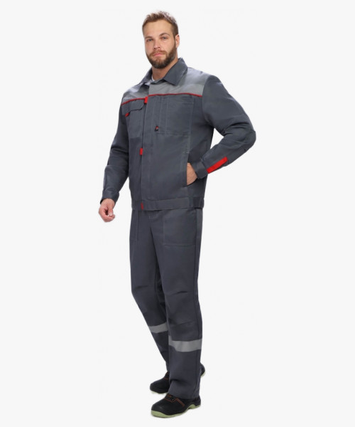 Костюм Флофт-2 СОП (тк.Смесовая,210) п/к, т.серый/серый