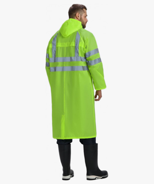 Плащ влагозащитный сигнальный ProfLineSpecialist СОП (ПВХ,210), желтый