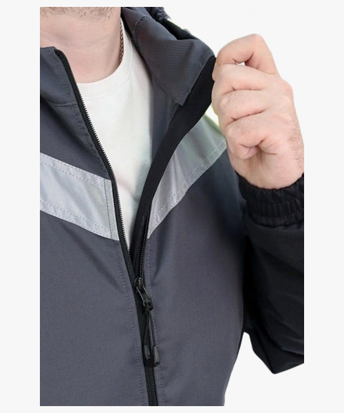 Комбинезон летний мужской Brodeks KS503, цвет серый, чёрный