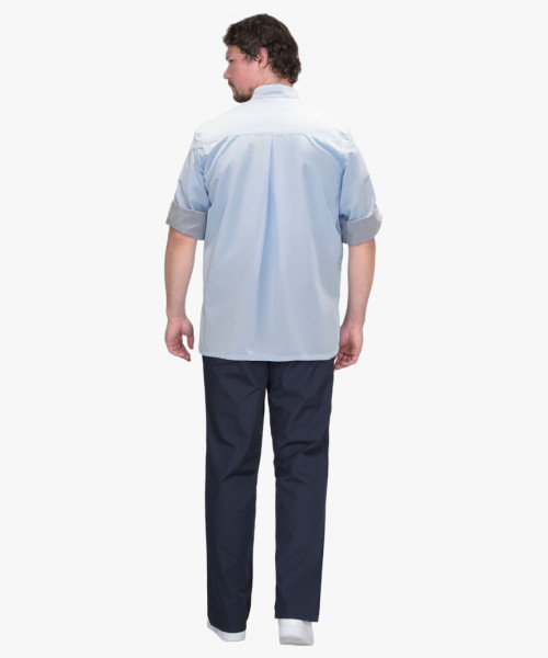 Блуза СИРИУС-ВЕНЕЦИЯ мужская голубая