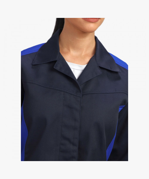 Халат женский ProfLineSpecialist (тк.Смесовая,240), т.синий/васильковый