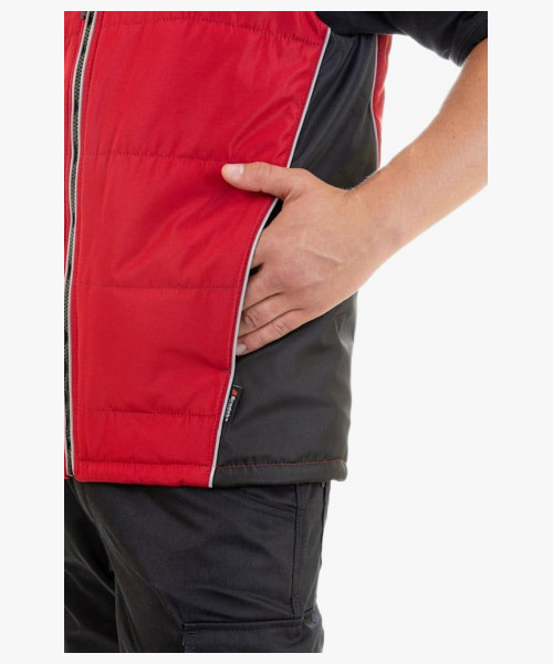 Жилет утеплённый Brodeks KW101, цвет красный, чёрный