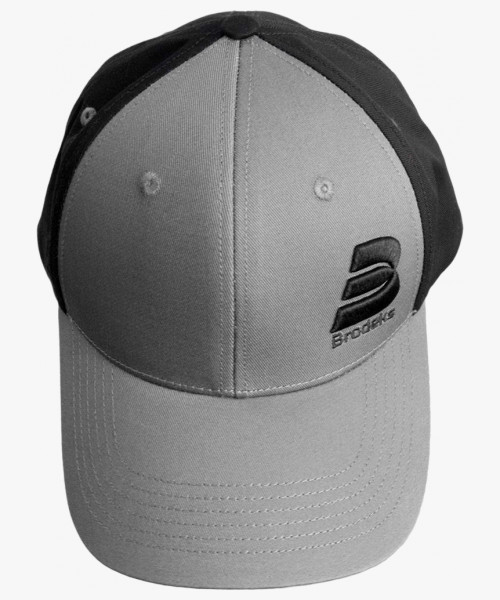 Бейсболка Brodeks KM130, цвет серый, чёрный