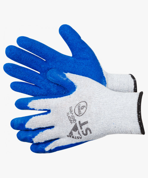 Astra ST Перчатки ХБ с текстурированным латексным покрытием