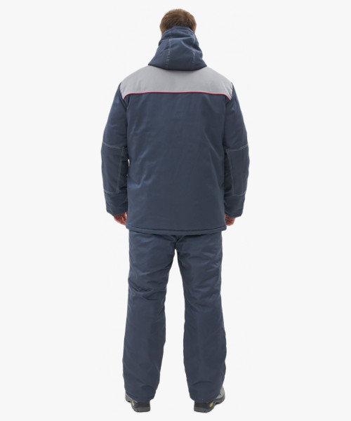 Костюм зимний Флофт-2 Премиум IMP (тк.Смесовая,240) п/к, т.серый/св.серый/красный