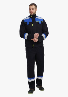 Костюм Бостон (тк.Саржа,320) брюки, т.синий/васильковый