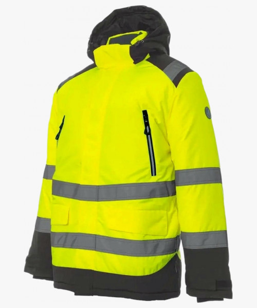 Куртка-парка сигнальная зимняя Brodeks KW217, цвет жёлтый, чёрный