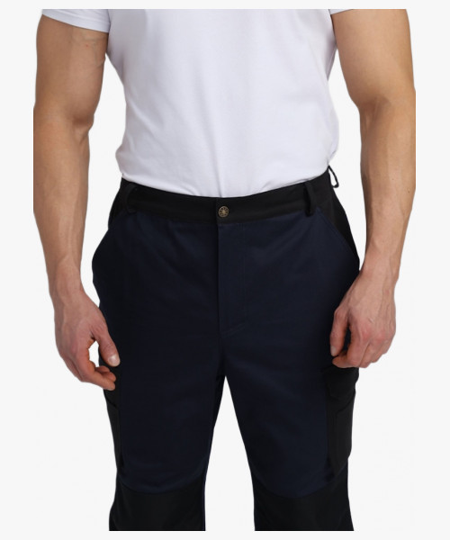 Брюки Милан CH (тк.Смесовая,260), т.синий/черный