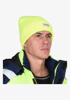 Шапка трикотажная флуоресцентная лимонная СИРИУС Юка, с утеплителем Тинсулейт (х12х120)