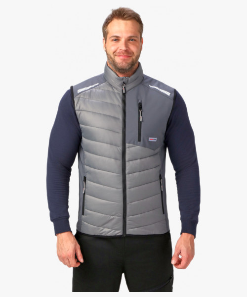 Жилет утепленный ProfLineLeader (тк.Нейлон/Софтшел), серый