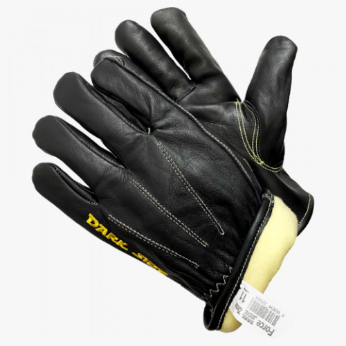 Force DARK SIDE ZIMA Перчатки цельнокожаные утепленные черного цвета