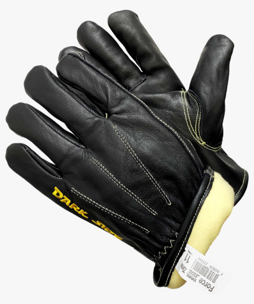 Force DARK SIDE ZIMA Перчатки цельнокожаные утепленные черного цвета