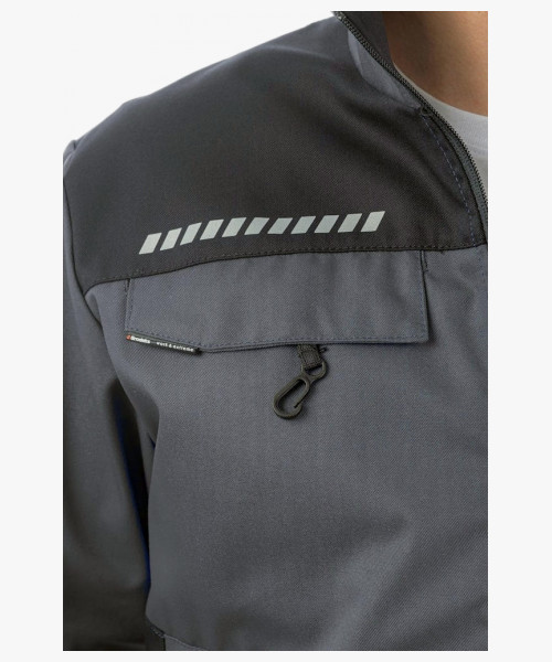 Куртка летняя мужская Brodeks KS234, цвет серый, чёрный