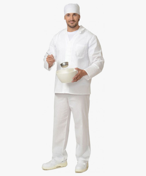 Костюм повара мужской белый