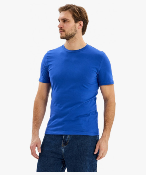 Футболка NEW (тк.Трикотаж,160), синий индиго (васильковый)