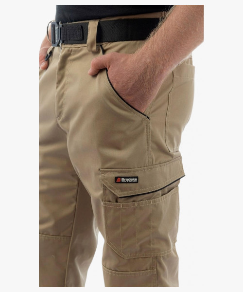 Брюки летние мужские Brodeks KS301, цвет бежевый