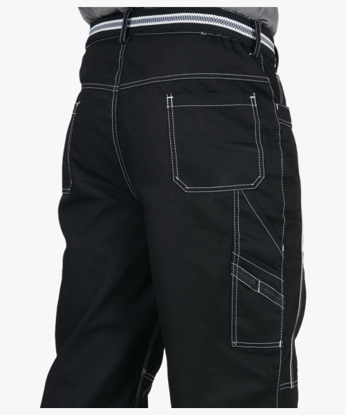 Брюки СИРИУС-ПРЕСТИЖ мужские летние черные, кант СВМ