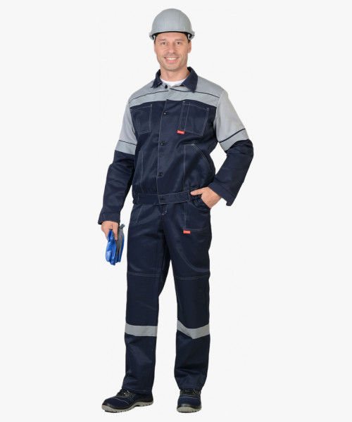 Костюм СИРИУС-ЛЕГИОНЕР куртка, п/к синий с серым СОП 50 мм