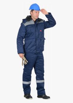 Костюм СИРИУС-ПРОФЕССИОНАЛ куртка, п/к, синий с серым
