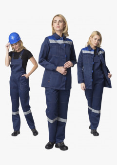 Костюм женский Веснис-2 СОП К. (тк.Смесовая,210) п/к, т.синий/васильковый