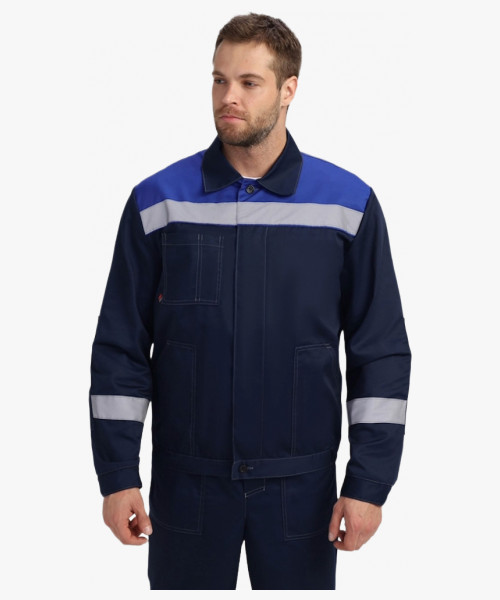 Костюм Лигор-2 Премиум СОП К. (тк.Смесовая,240) п/к, т.синий/васильковый