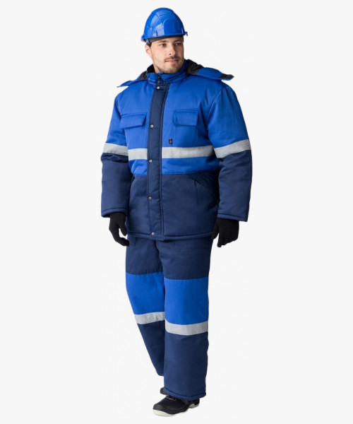 Костюм зимний Нордхард-2 СОП У. (тк.Смесовая,240) п/к, т.синий/васильковый