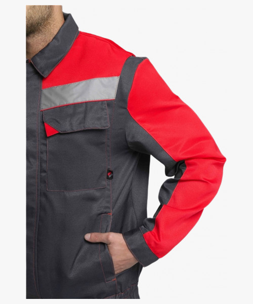 Костюм Сфера-2 СОП CH (тк.Смесовая,210) п/к, т.серый/красный