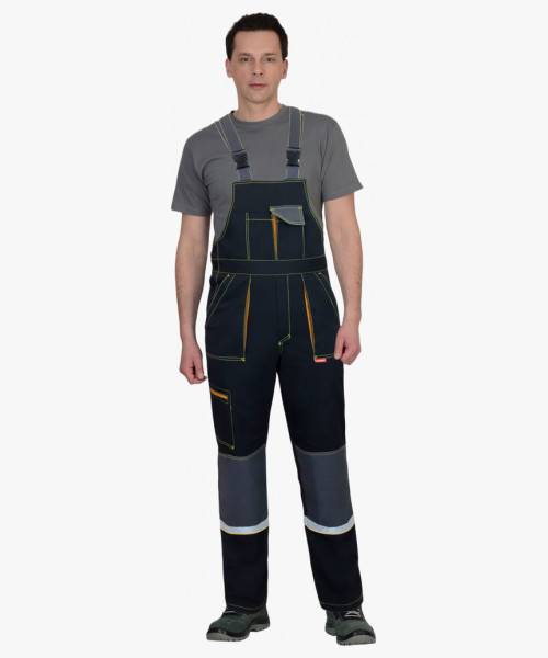 Полукомбинезон СИРИУС-РОДОС черный с темно-серым