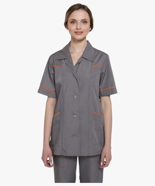 Костюм женский Магнэль (тк.Смесовая,120), т.серый/оранжевый