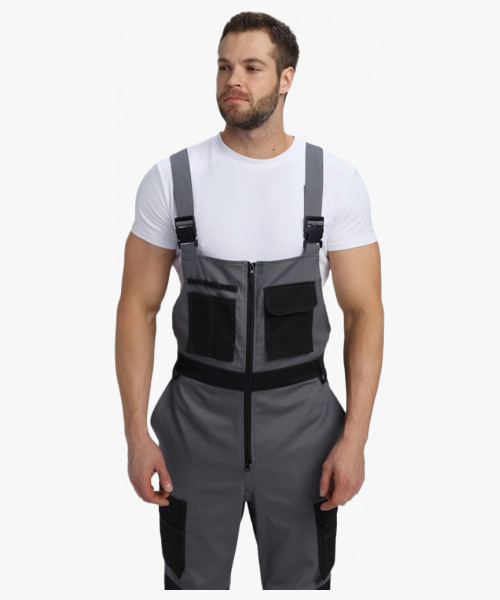 Полукомбинезон Милан CH (тк.Смесовая,260), т.серый/черный