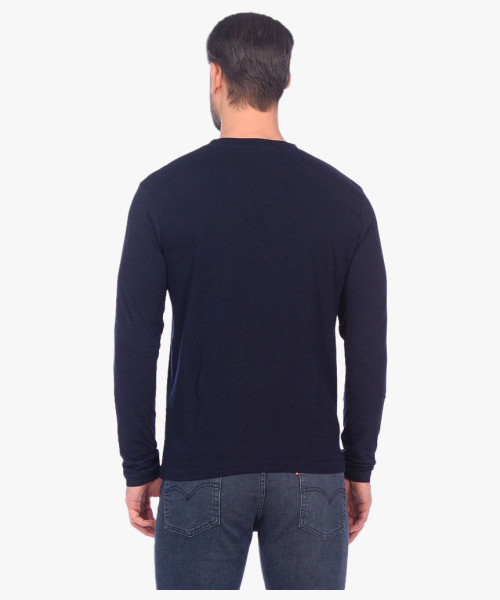 Футболка длинные рукава темно-синяя 160г/м2