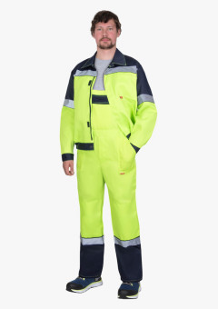 Костюм СИРИУС-ЛЕГИОНЕР куртка, п/к, лимонный с темно-синим и СОП