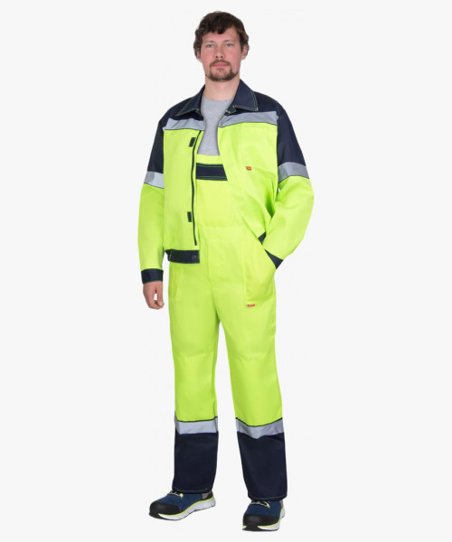 Костюм СИРИУС-ЛЕГИОНЕР куртка, п/к, лимонный с темно-синим и СОП