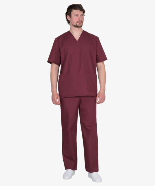 Костюм хирурга универсальный бордовый