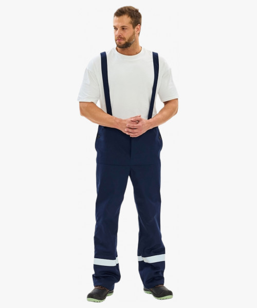 Костюм сварщика Велд-СОП 2 кл.защиты (тк.Хлопок-ОП,350) брюки, т.синий/васильковый