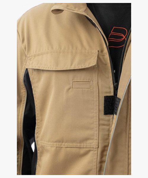 Куртка летняя мужская Brodeks KS201, цвет бежевый, чёрный