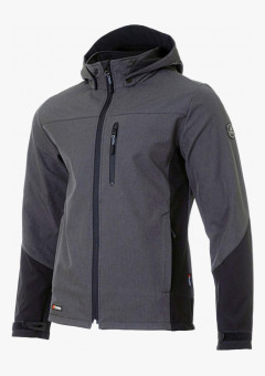 Куртка софтшелл летняя мужская Brodeks KS237, цвет серый, чёрный