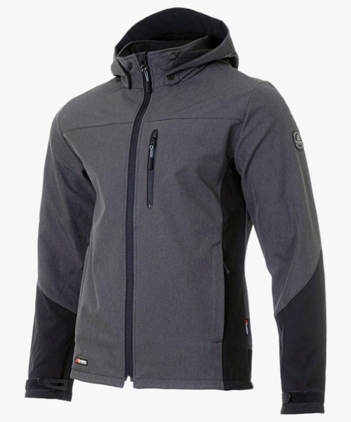Куртка софтшелл летняя мужская Brodeks KS237, цвет серый, чёрный