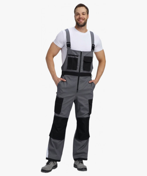 Полукомбинезон Милан NEW CH МВО (тк.Смесовая,270), т.серый/черный