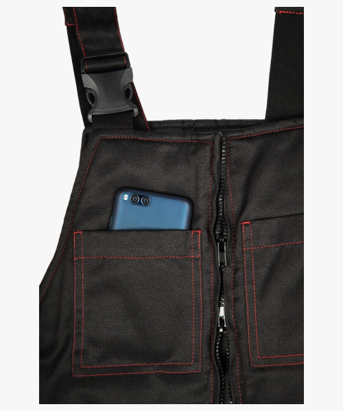 Костюм зимний Титан (Смесовая, 210) п/к, черный/красный